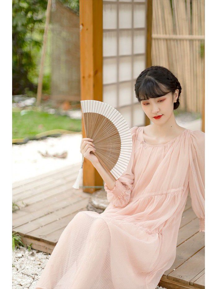 Loose fitting long dress for women, new autumn long dress, fairy style dress 