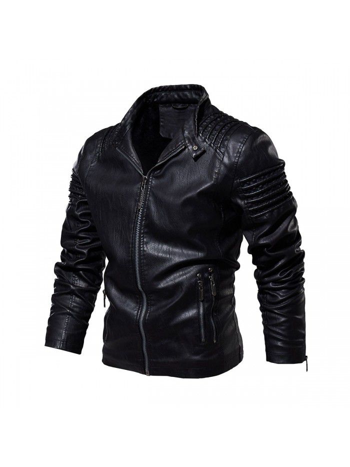 Autumn and Winter Leather Clothes European and American Fashion Leather Jackets Men's Large Leather Clothes