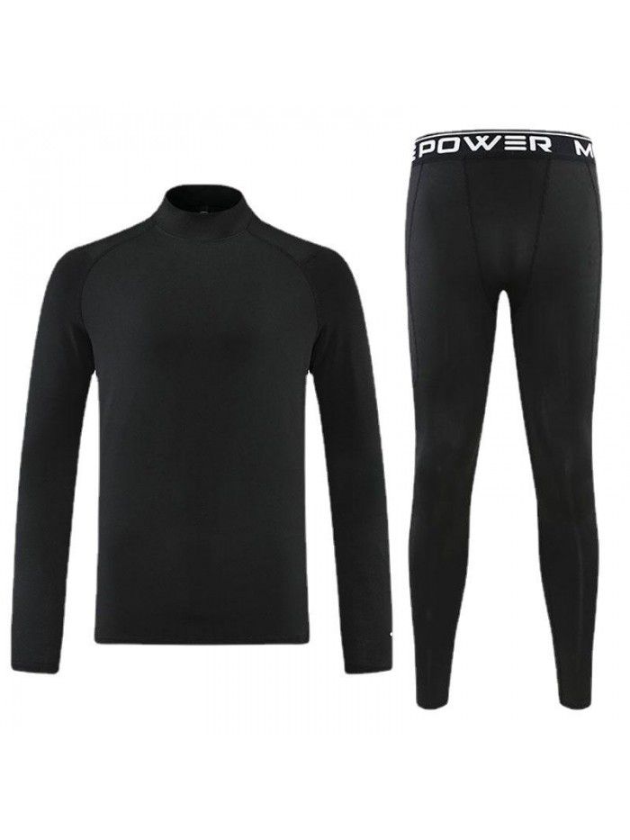 High neck long sleeved tight fitting suit for men's autumn quick drying sports fitness suit, spandex high elasticity running suit, basketball training suit 