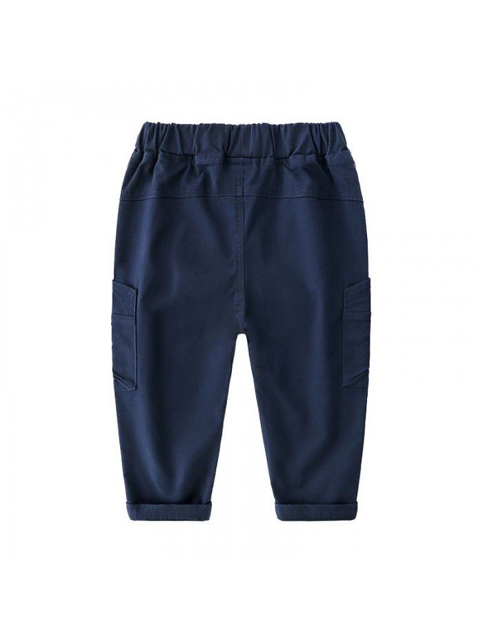 Boys' Pants New Spring and Autumn Seasons New Western-style Workwear Pants Children's Pants Middle School Children's Casual Pants Tide 