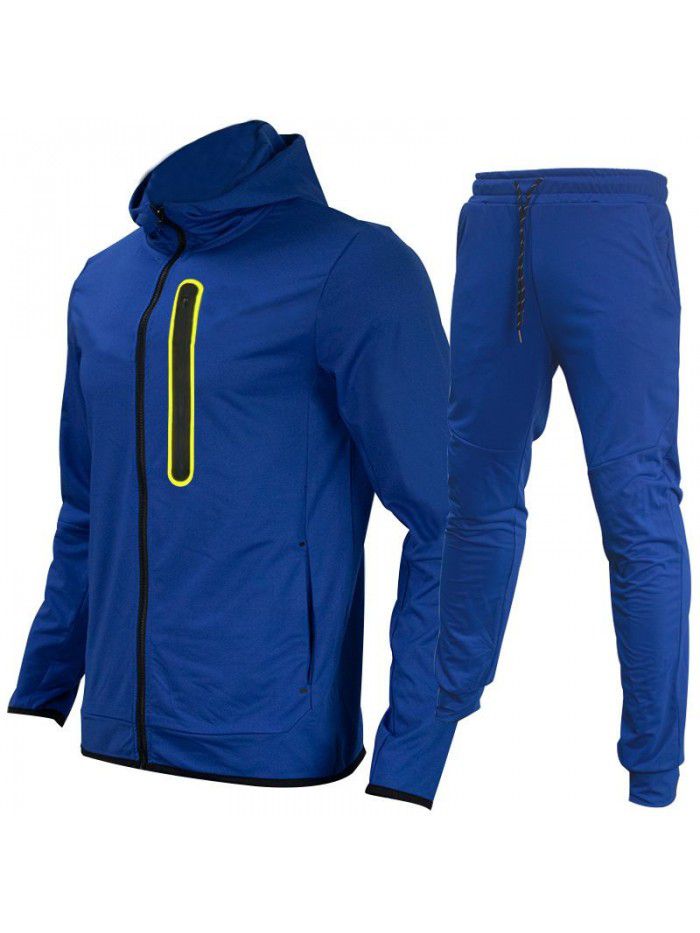 Men's Spring and Autumn New Set Fashion Handsome Versatile Trend Large Casual Cotton Set 