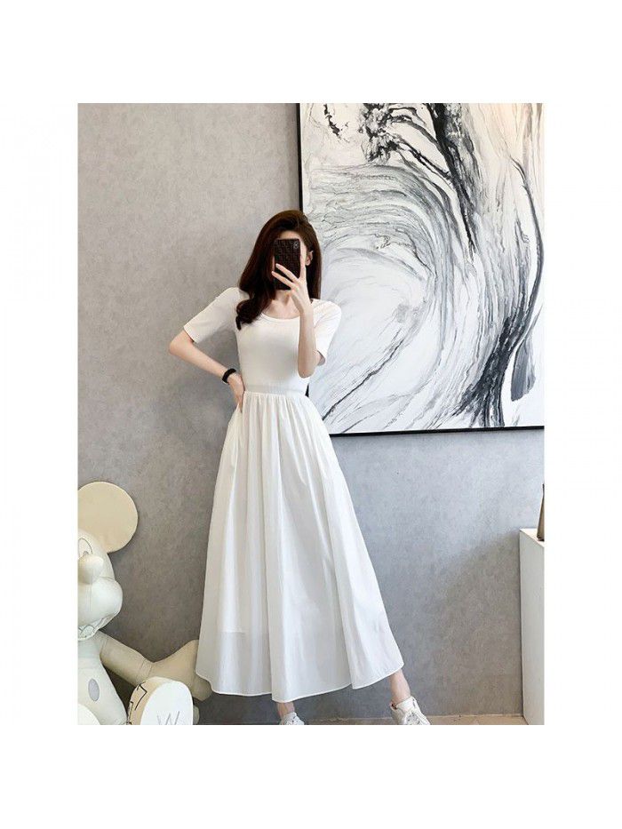 Design Sense Long Skirt Slim Fit Large Swing Dress  Design Sense Long Skirt Slim Fit Large Swing Dress