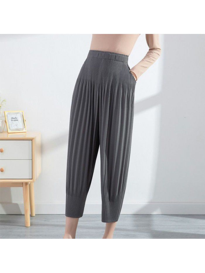 Harlan Pants: Women's loose fitting, flesh covering, and slimming spring new fashion casual and versatile leggings 