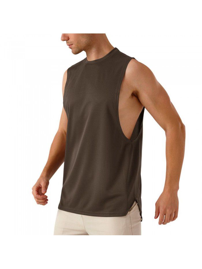 Men's Muscle Sports Fitness Short Sleeve Cotton Casual Summer New T-shirt 