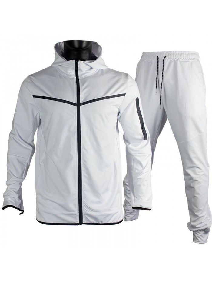 Men's Spring and Autumn New Set Fashion Handsome Versatile Trend Large Casual Cotton Set 
