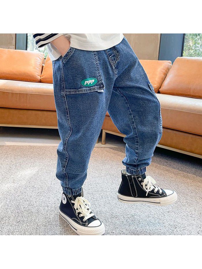 Children's Pants New Boys' Jeans Autumn Casual Pants Big Boys' Pants Fashion Boys' Clothing 