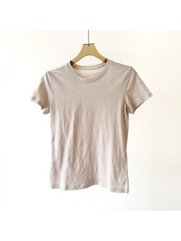 Spring and summer new women's bamboo t-shirt 