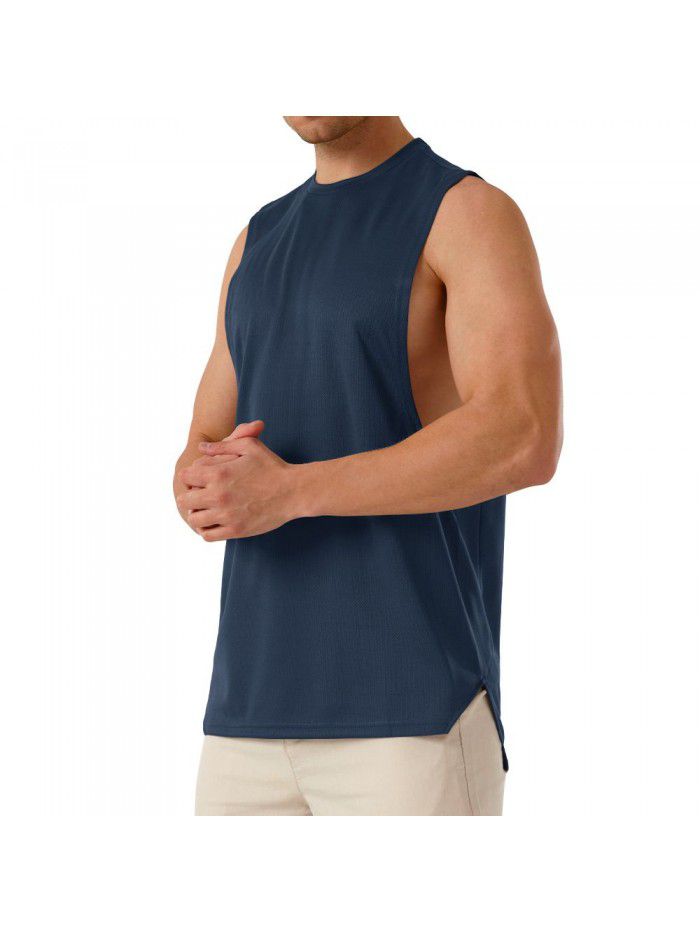 Men's Muscle Sports Fitness Short Sleeve Cotton Casual Summer New T-shirt 