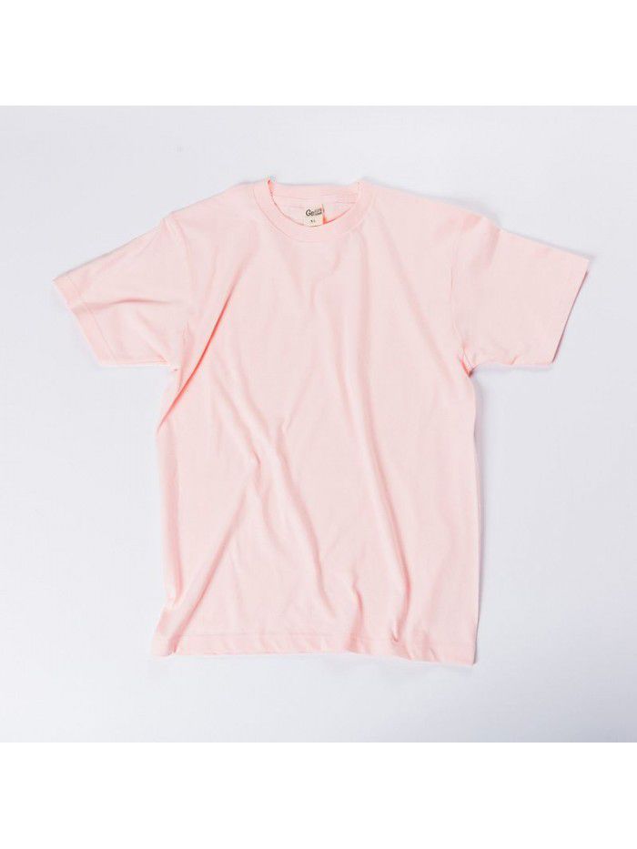 Cotton short sleeved T-shirt for men and women, solid white men's blank shirt trendy brand 