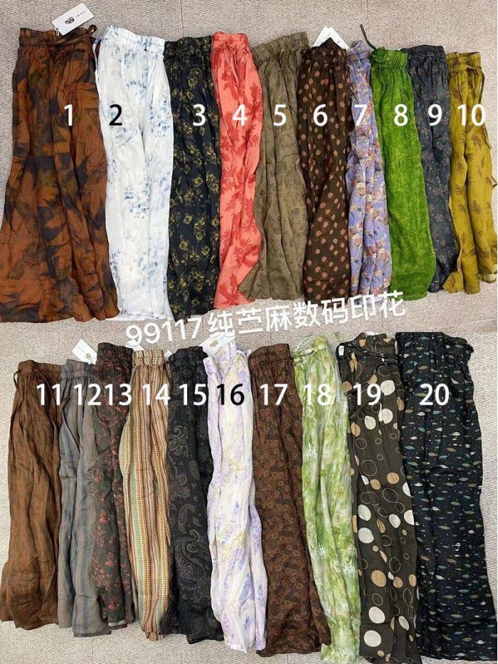 Spring New Artistic Style Versatile Spring/Summer Ramie Print Half length Skirt Mid length A-line Skirt for Women 