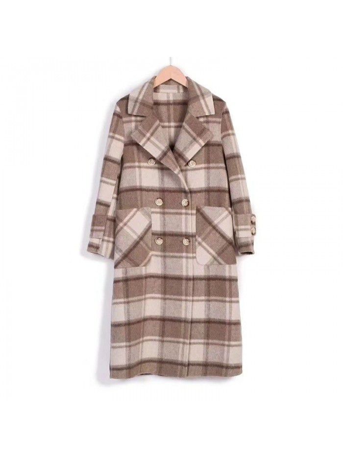 Alpaca wool winter coat genuine coat women's long double-sided woolen coat