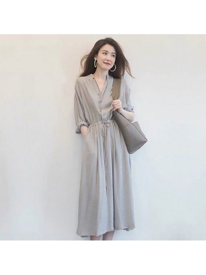 New Women's Shirt Grey Dress 