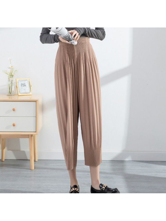 Harlan Pants: Women's loose fitting, flesh covering, and slimming spring new fashion casual and versatile leggings 