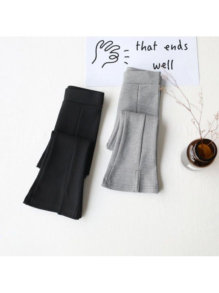 Westernized girls' bell bottoms for spring wear, new baby outerwear slit pants, children's fishtail pants 