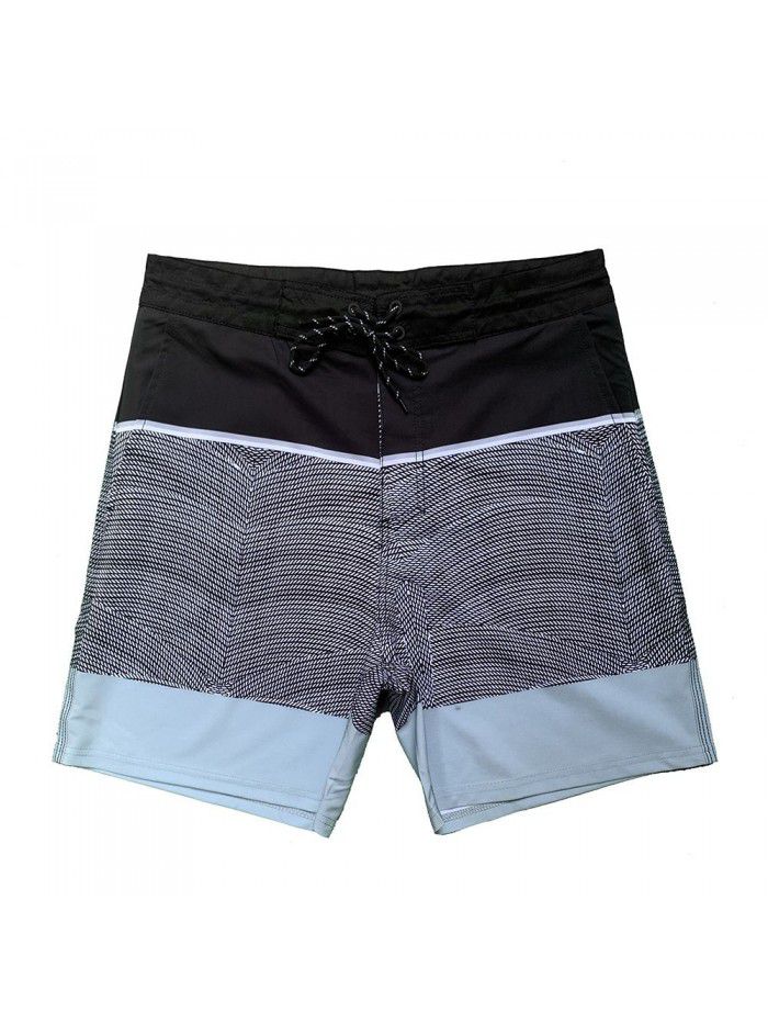 New Men's Elastic Surfing Beach Pants Sports Running Quick Dry Fitness Casual Style Five-point Shorts 