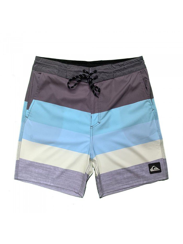 New Men's Elastic Surfing Beach Pants Sports Running Quick Dry Fitness Casual Style Five-point Shorts 