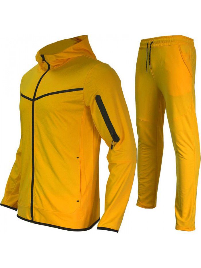 Men's Spring and Autumn New Set Fashion Handsome Versatile Trend Large Casual Cotton Set 