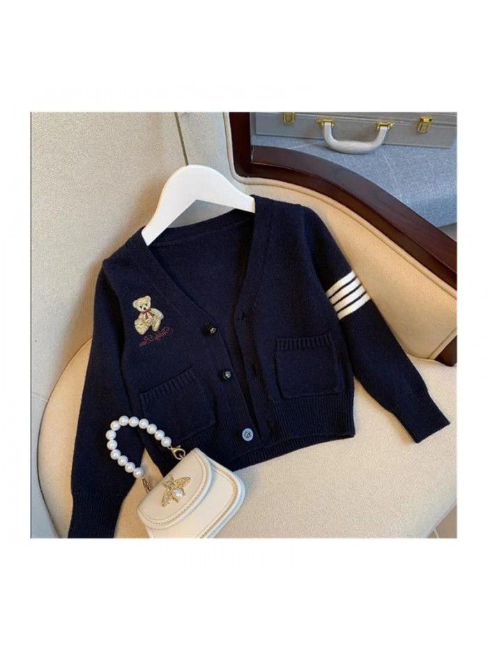 Wind girl pleated skirt, uniform set, westernized new spring clothing, spring and autumn children's internet red 