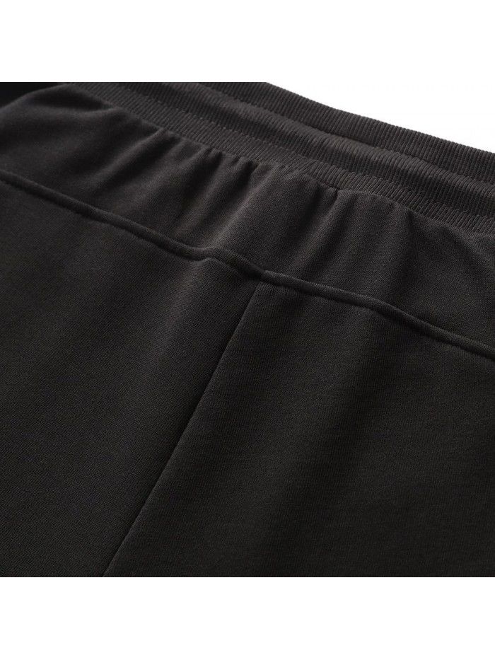 Sports pants Men's pure cotton autumn and winter close-up leggings Solid color plush warm pants Loose casual knitted sanitary pants 