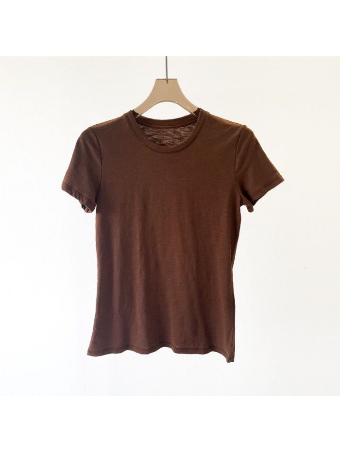 Spring and summer new women's bamboo t-shirt 