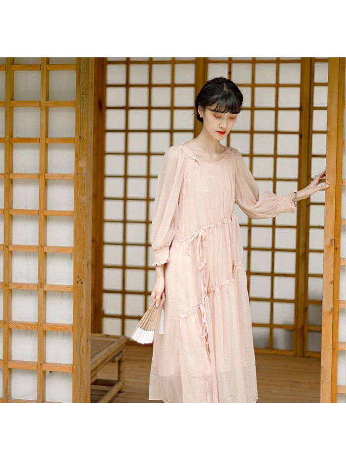 Loose fitting long dress for women, new autumn long dress, fairy style dress 