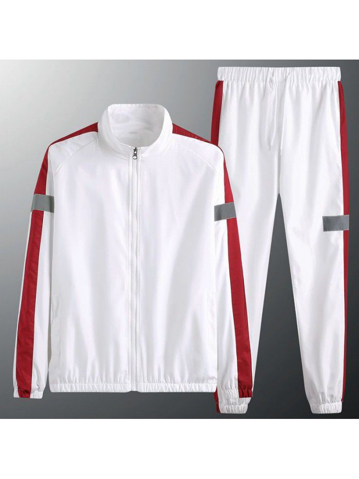 Set men's autumn and winter sports and leisure set Korean version of ruffian and handsome trend versatile jacket jacket jacket 