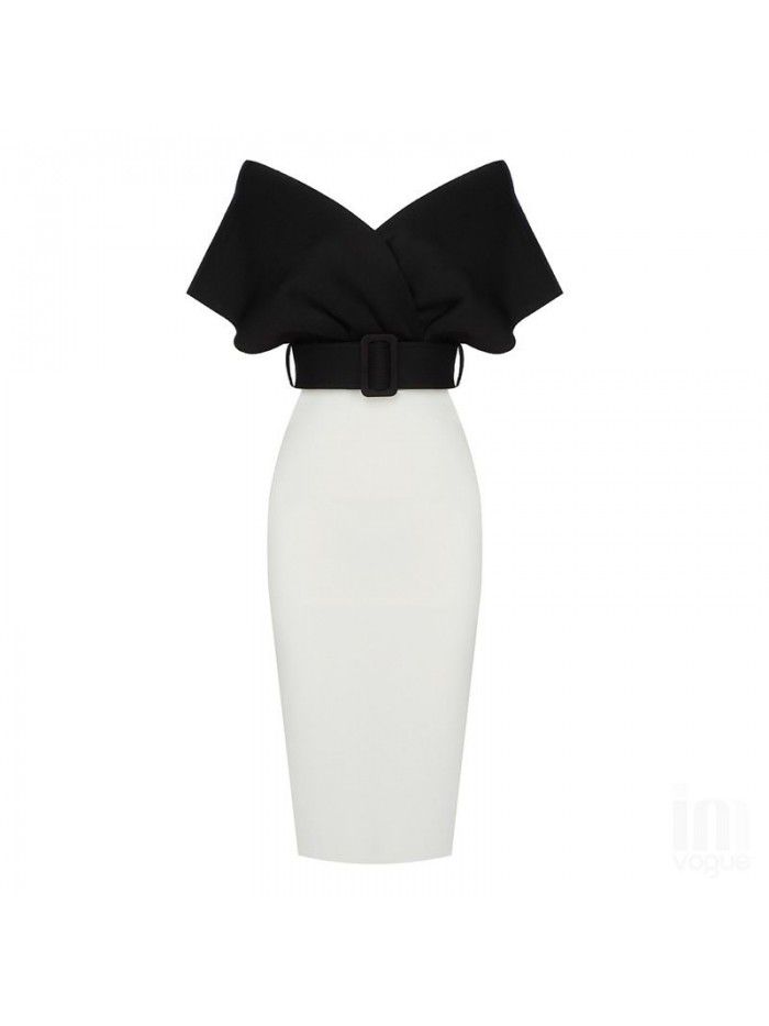 Women Wrapped Chest High Waist Solid Color Bandage Dress 