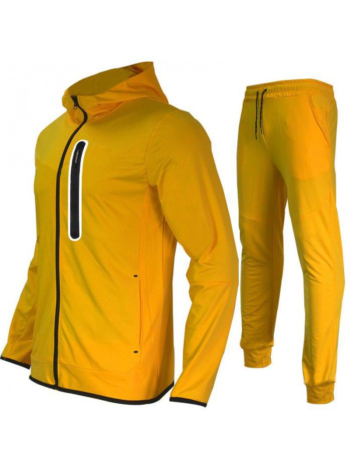 Men's Spring and Autumn New Set Fashion Handsome Versatile Trend Large Casual Cotton Set 