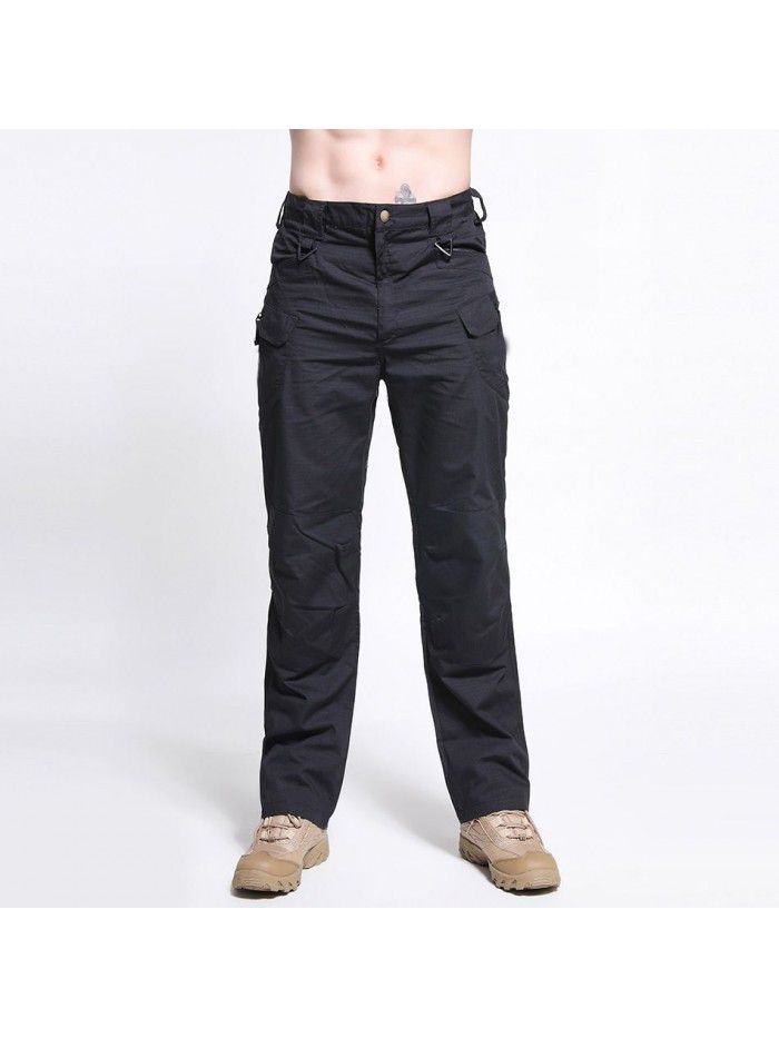 Plaid Multi Pocket Casual Work Wear Pants Men's Outdoor Charge Sports Tactical Pants 