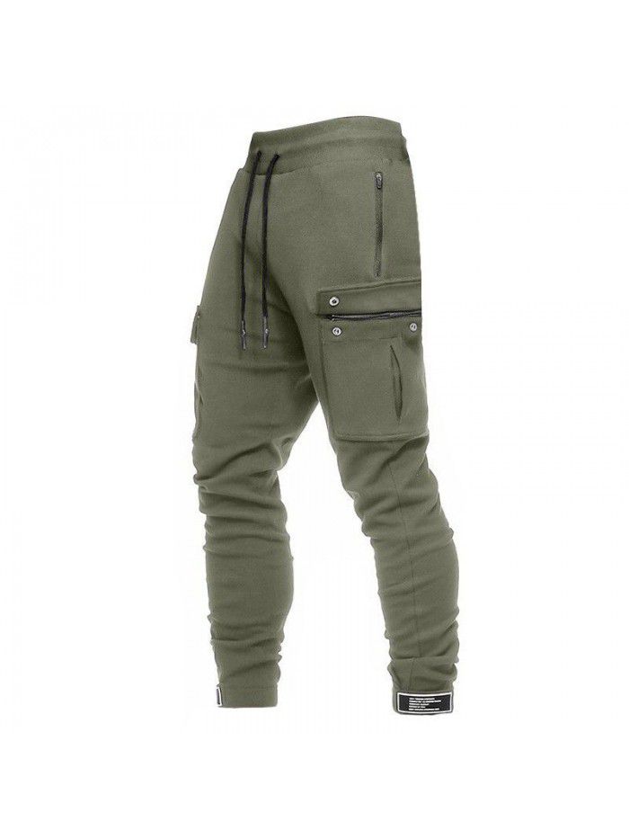 Muscle Fitness Brother Pure Cotton Sports Pants Men's Slim Fit Fitness Pants Running Training Pants 