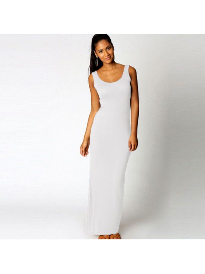 Summer New Casual Women's Subsexy Tank Top Long Dress Sleeveless Slim Fit Dress 