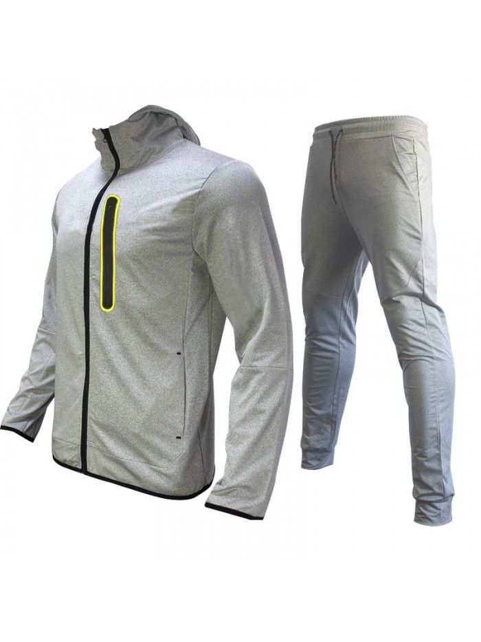 Men's Spring and Autumn New Set Fashion Handsome Versatile Trend Large Casual Cotton Set 