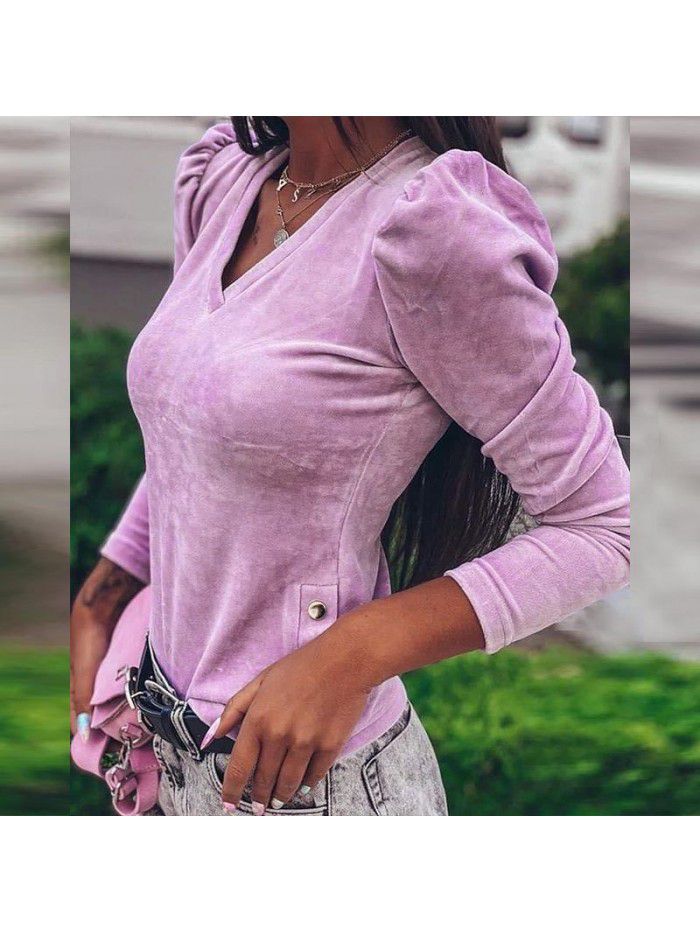 Women's Autumn and Winter New Loose Bottom Top Long Sleeve T-shirt Women 