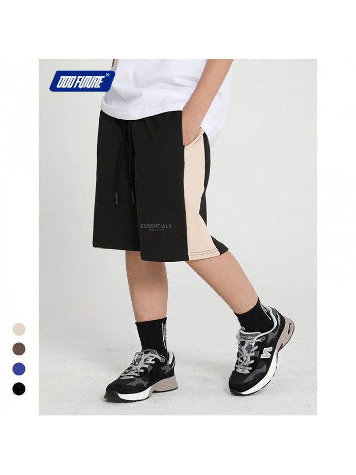 Children's three-dimensional new double thread cotton sports pants Boys' five-point pants Street trend 
