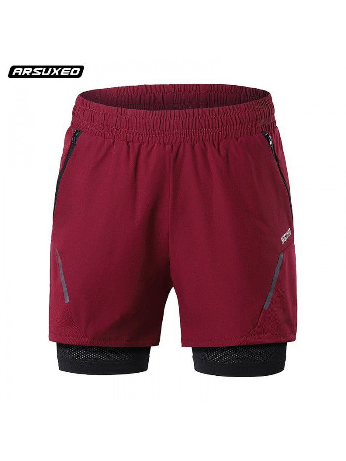 Summer Outdoor Sports Running Fitness Shorts for Men's Breathable, Anti glare, Anti wear, Quick Drying, and Sweat Absorption 