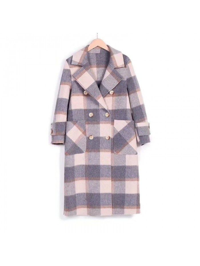 Alpaca wool winter coat genuine coat women's long double-sided woolen coat