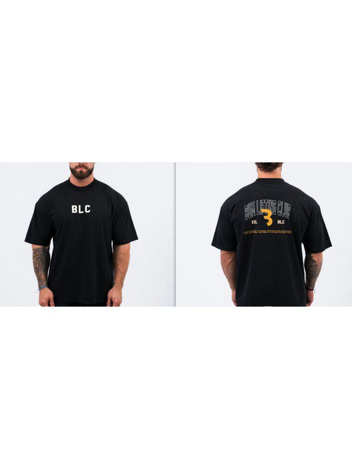 Cotton Short Sleeve T-shirt for Men and Women Summer New Trend Fitness Top Loose Fit