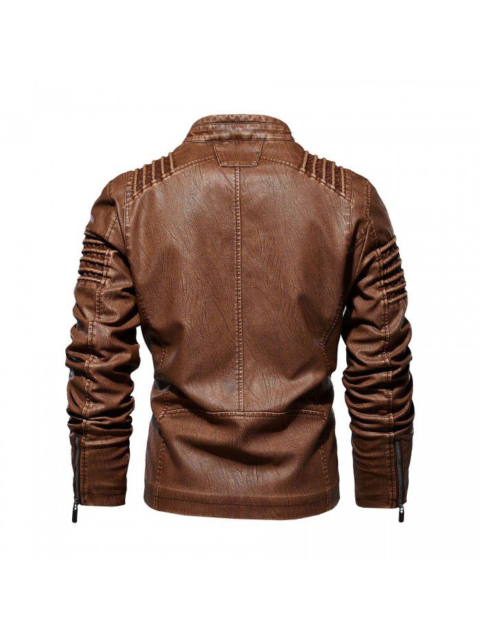 Autumn and Winter Leather Clothes European and American Fashion Leather Jackets Men's Large Leather Clothes