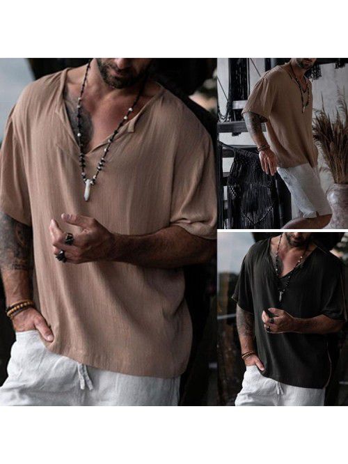 Summer Southeast Asia Street Fashion Men's V-Neck ...
