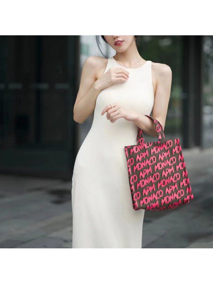 Summer New Fashion Women's Temperament Mid length Skirt Slim Fit Show Thin Bottom Knitted Tank Top Dress 
