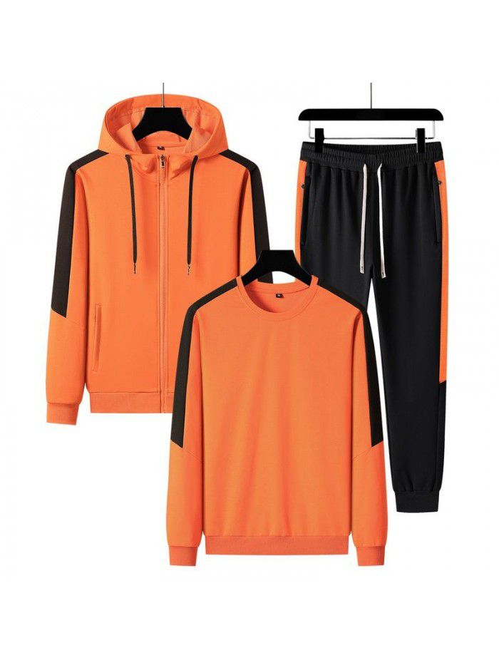 New Autumn Cotton Sports Set for Men and Women, Same Style Couple, Hooded, Casual Morning Running, Female Slim Fit Couple 