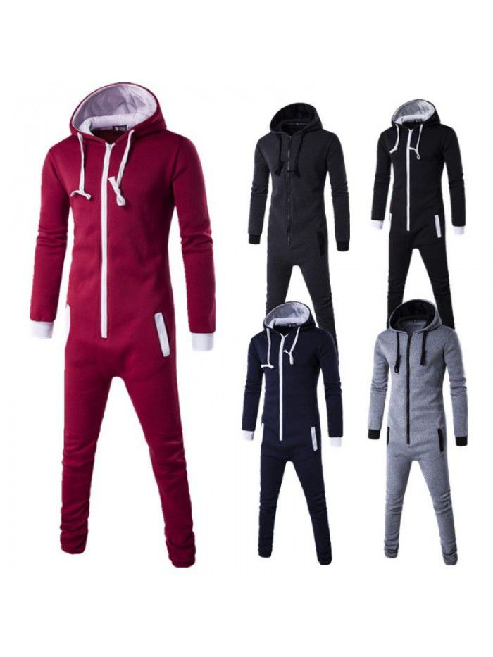Autumn and Winter Large Men's Set AliExpress New Men's Fashion Slim Fit One Piece Sports Sweater Set 