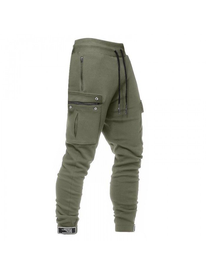 Muscle Fitness Brother Pure Cotton Sports Pants Men's Slim Fit Fitness Pants Running Training Pants 