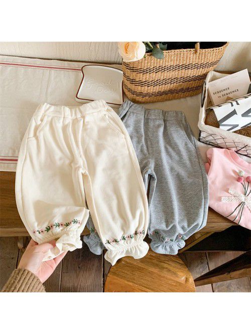 Children's casual pants Spring and Autumn Korean v...