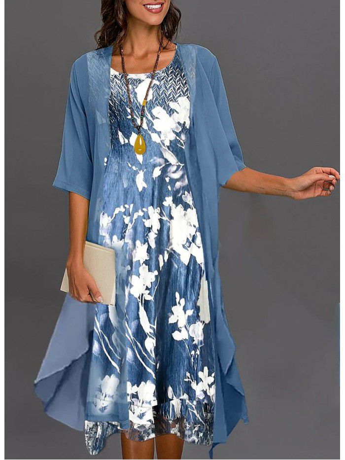 Summer chiffon dress two-piece set 