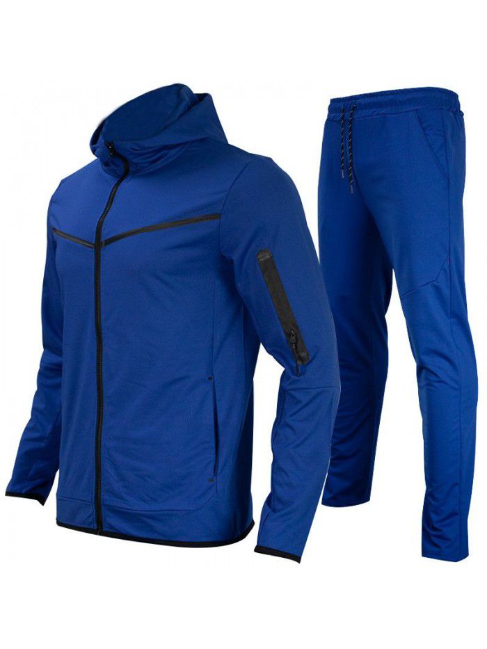 Men's Spring and Autumn New Set Fashion Handsome Versatile Trend Large Casual Cotton Set 