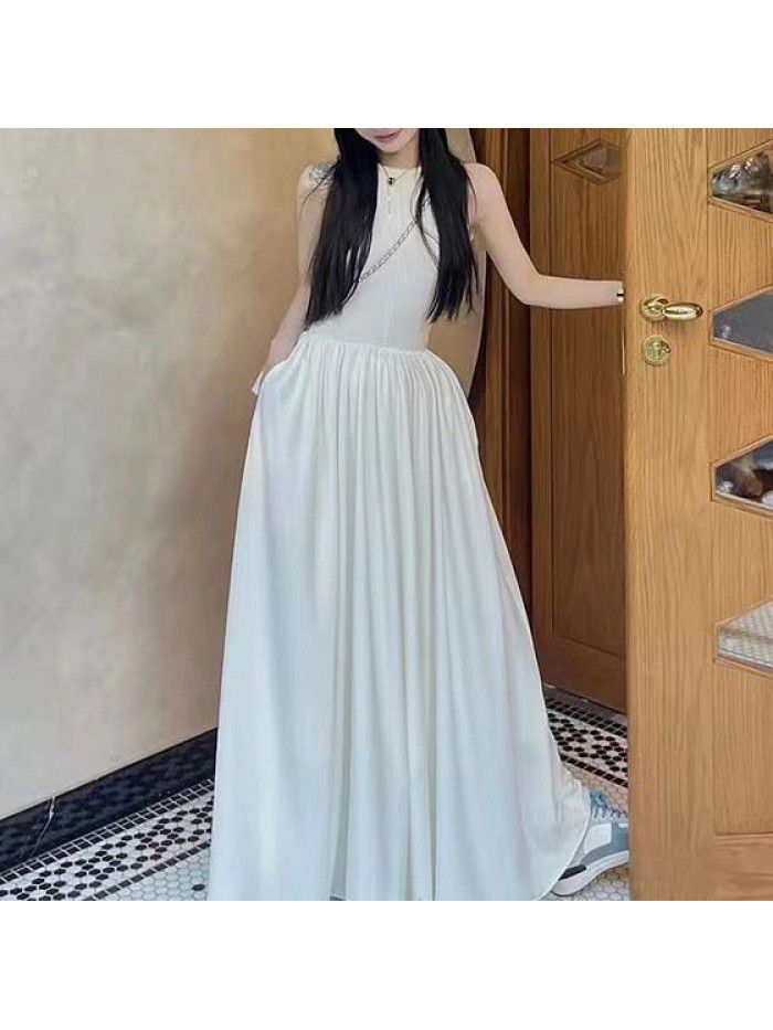Design Sense Long Skirt Slim Fit Large Swing Dress  Design Sense Long Skirt Slim Fit Large Swing Dress