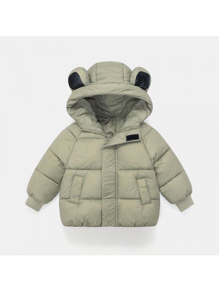 Children's clothing, children's down cotton jacket, thickened short style, boys and girls, and children's winter coat