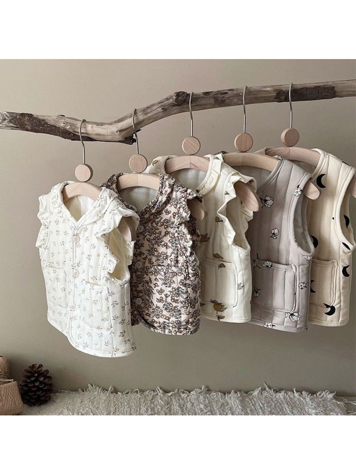 Children's silk cotton vest, children's baby, lady, and foreign style cotton vest