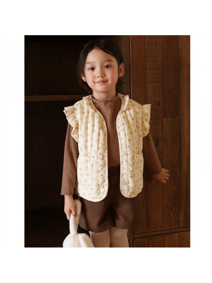 Children's silk cotton vest, children's baby, lady, and foreign style cotton vest